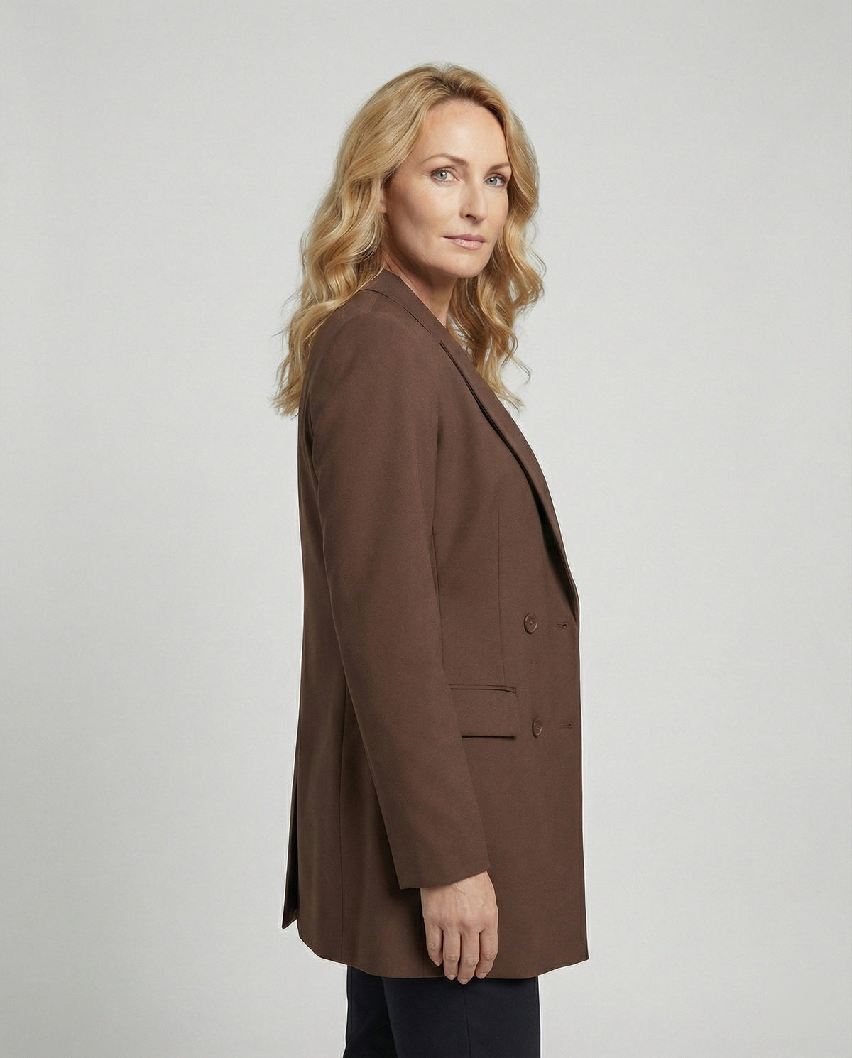 Women's Double-Breasted Blazer Dress with Notched Lapels 7