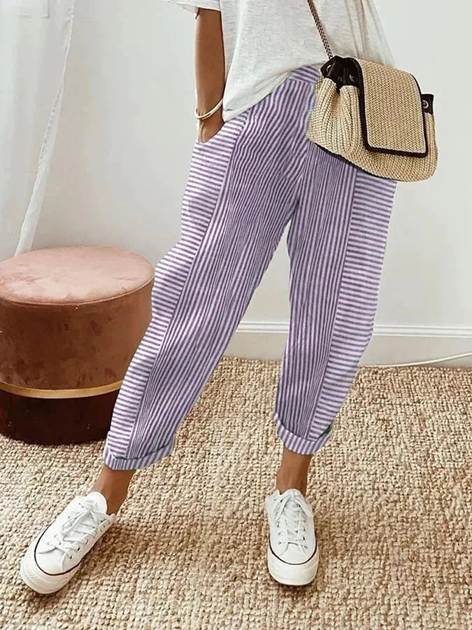 Rosie | Relaxed Striped Summer Pants 6