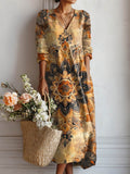 Zariah | Retro V-Neck Everyday Comfort Dress 1