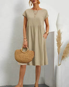 JACQUELINE | ELEGANT ROUND NECK DRESS 3