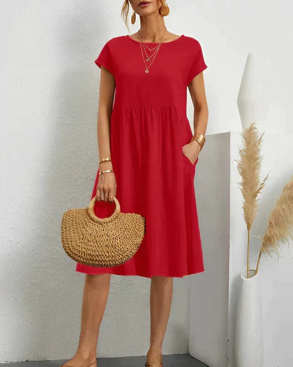 JACQUELINE | ELEGANT ROUND NECK DRESS 4