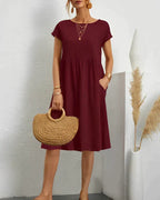 JACQUELINE | ELEGANT ROUND NECK DRESS 5