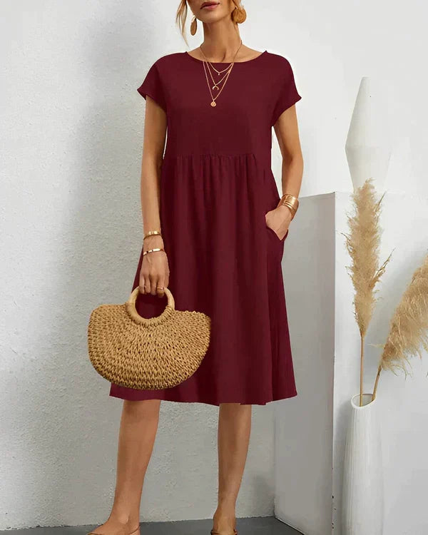 JACQUELINE | ELEGANT ROUND NECK DRESS 5