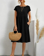 JACQUELINE | ELEGANT ROUND NECK DRESS 7