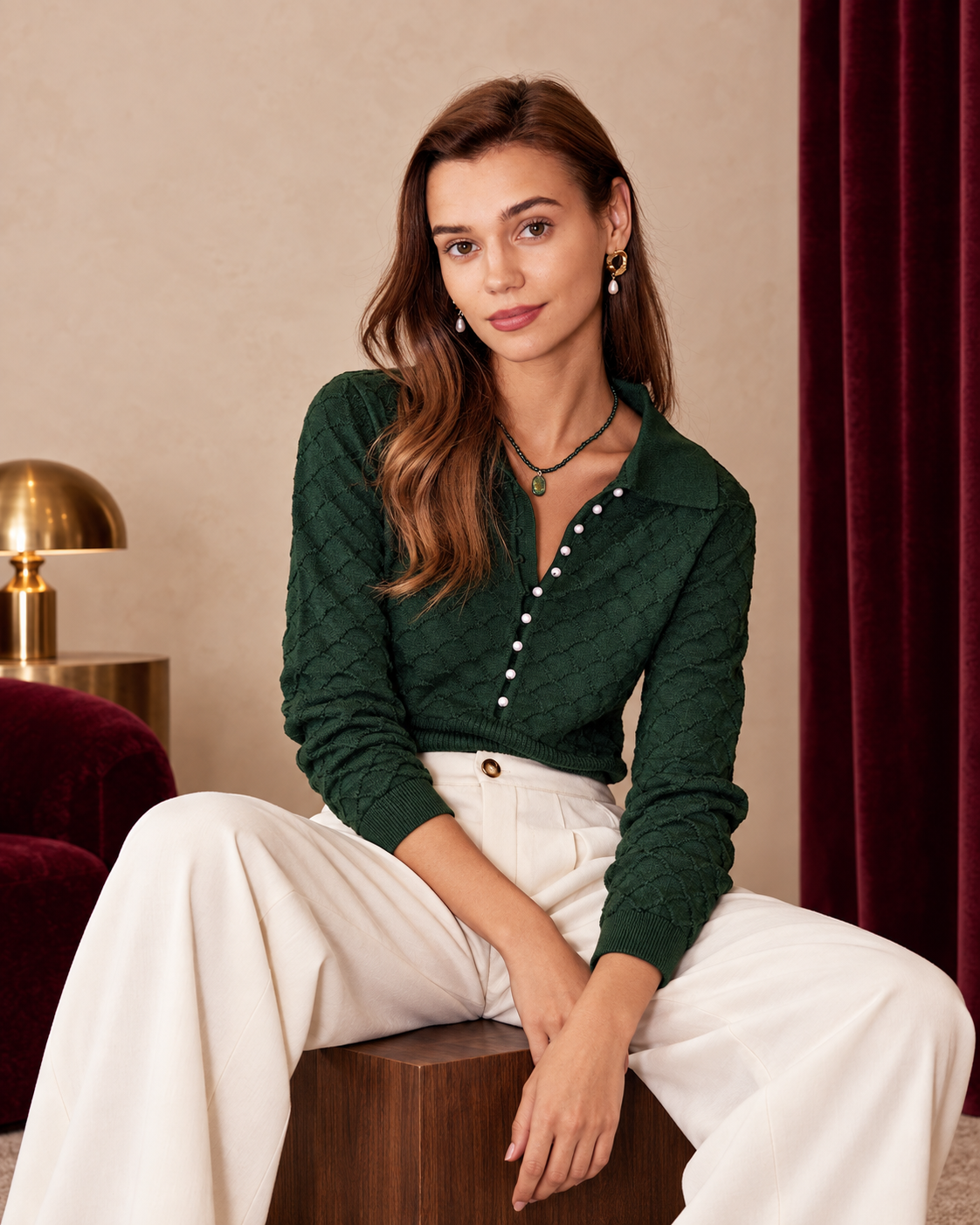 Ravellu studio portrait featuring refined knitwear