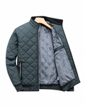 Ravellu diamond-quilted lined jacket — Green open front