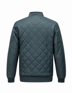 Ravellu diamond-quilted lined jacket — Green back
