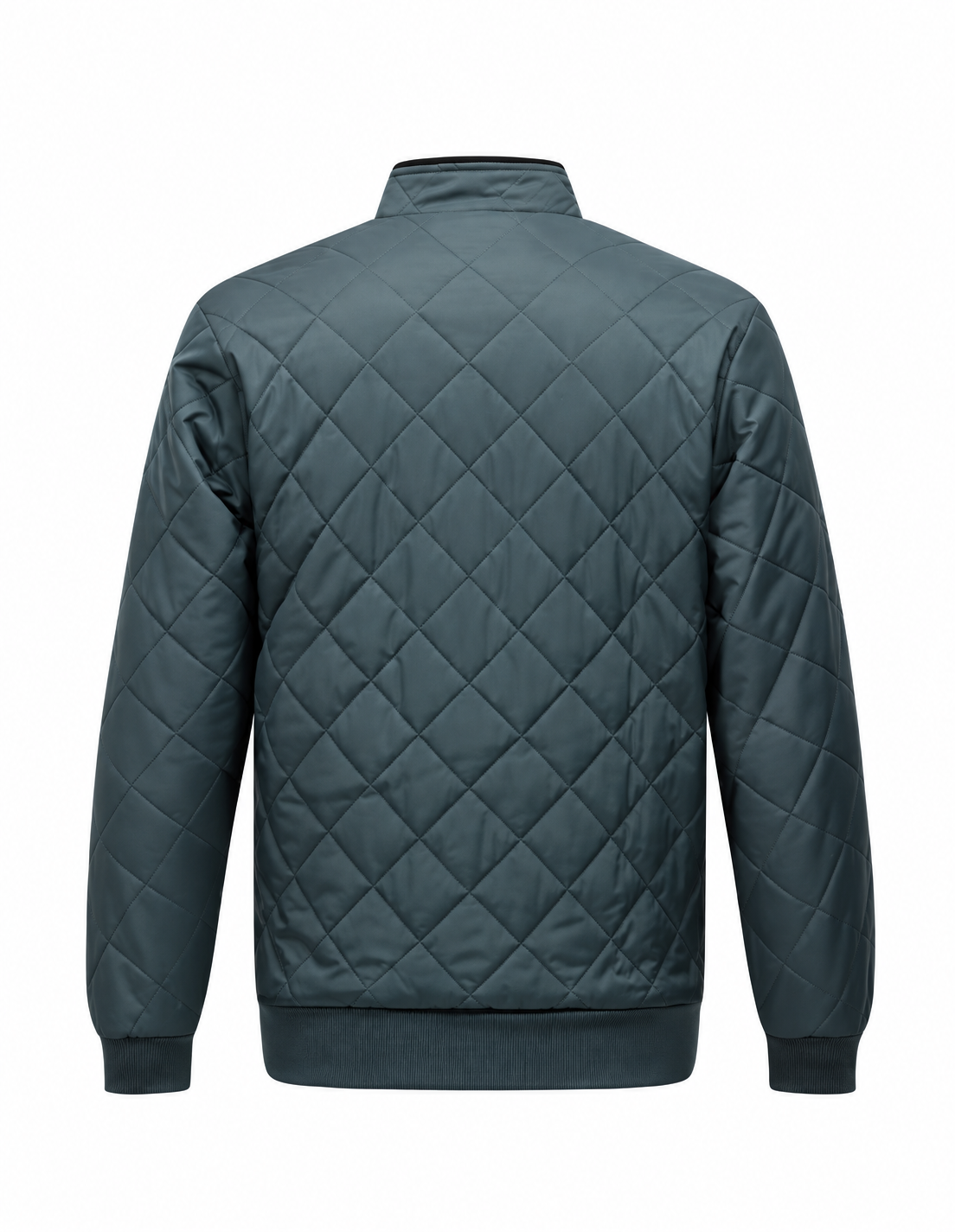 Ravellu diamond-quilted lined jacket — Green back