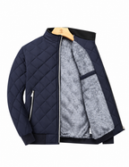 Ravellu diamond-quilted lined jacket — Navy open front