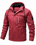 Ravellu hooded lined jacket — Burgundy front