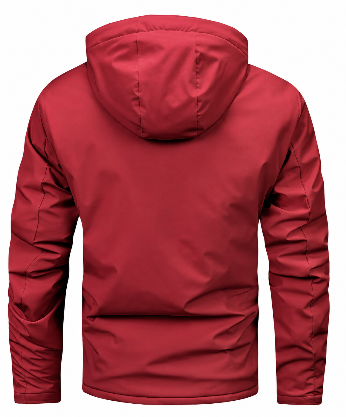 Ravellu hooded lined jacket — Burgundy back
