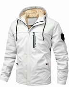 Ravellu hooded lined jacket — White front