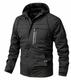 Ravellu hooded lined jacket — Black front