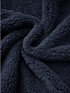 Ravellu women’s plush zip-front coat — Plush texture detail