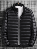 Ravellu quilted stand collar jacket — Black front