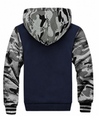 Ravellu hooded lined jacket — Navy Camo back