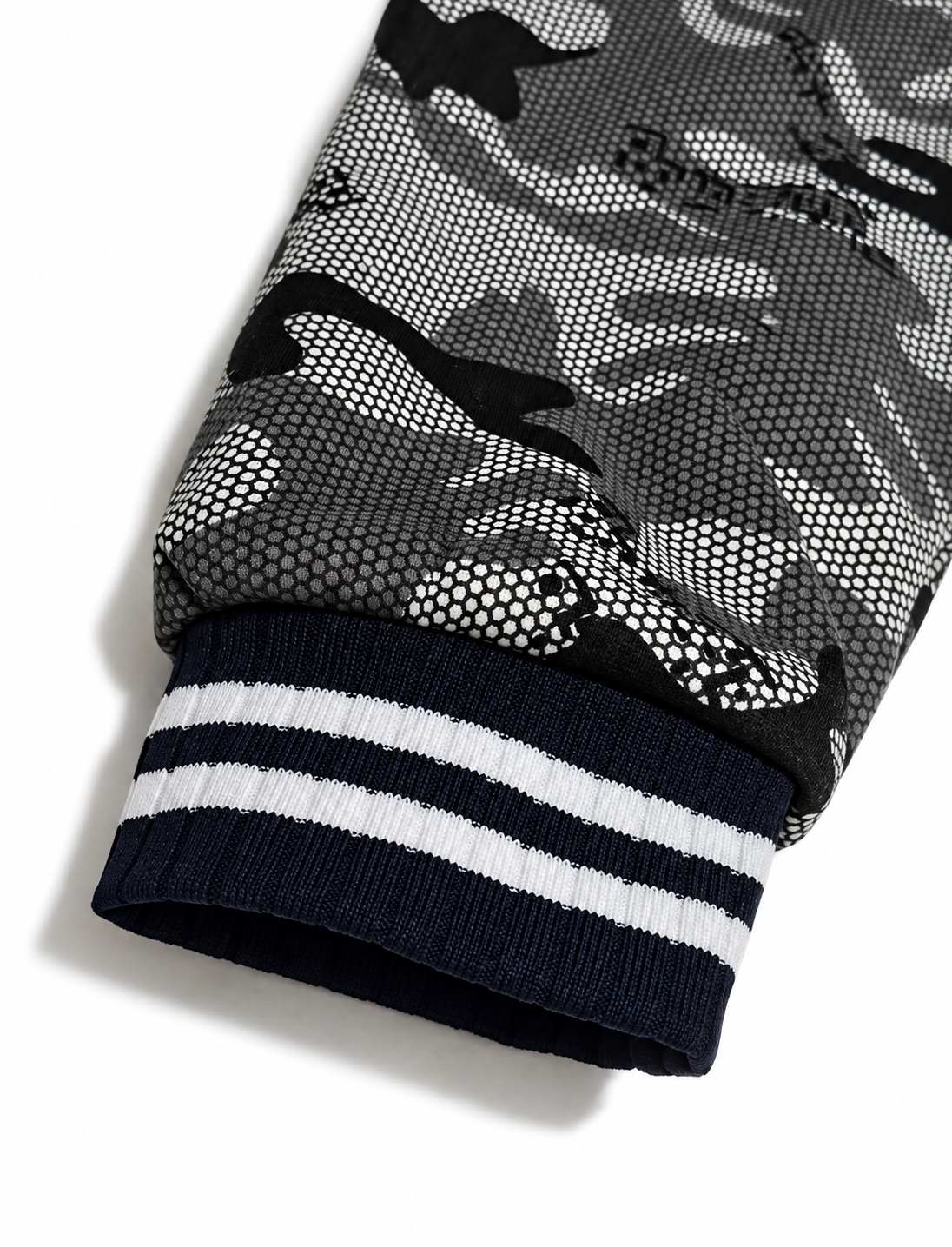 Ravellu hooded lined jacket — Striped cuff detail