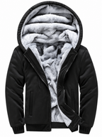 Ravellu hooded lined jacket — Black front