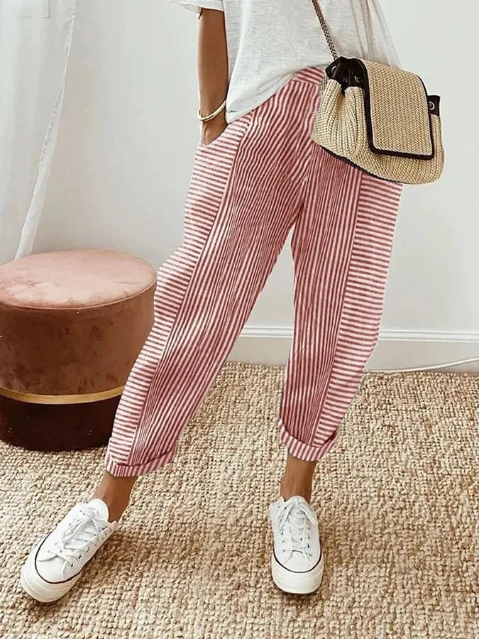 Rosie | Relaxed Striped Summer Pants 1