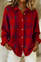 Camellia | Elegant & Cozy Checkered Cardigan 2