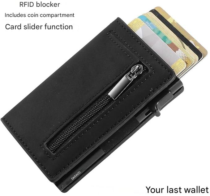 RFID-Blocking Slim Wallet with Card Slide Mechanism 8