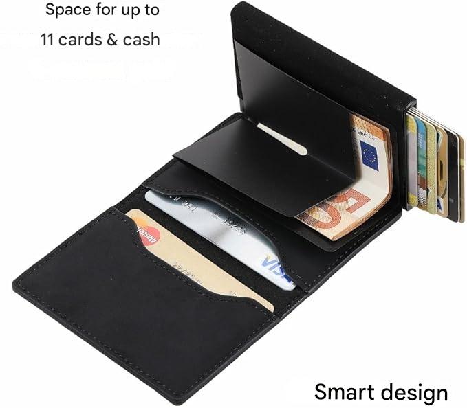 RFID-Blocking Slim Wallet with Card Slide Mechanism 9