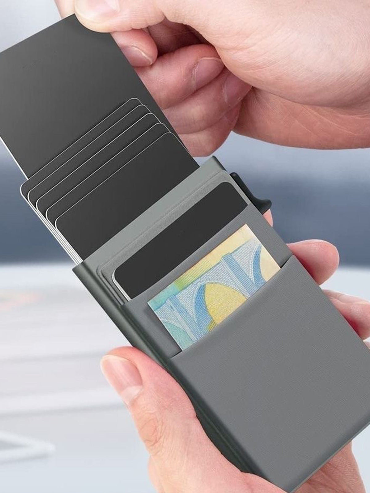RFID Blocking Card Holder Slim Metal Wallet for Men 12