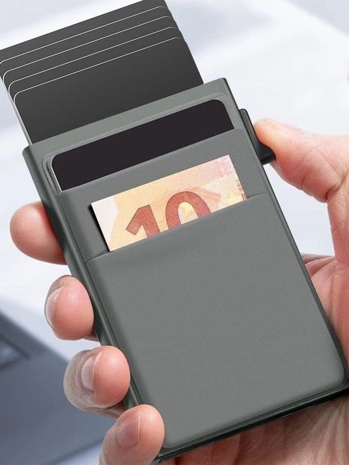 RFID Blocking Card Holder Slim Metal Wallet for Men 14