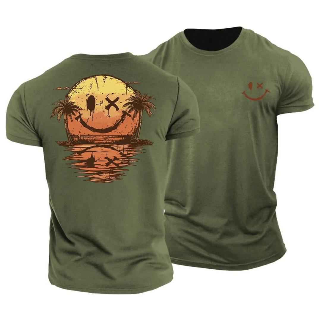Philip | Casual Summer Smiley Beach T-Shirt 4