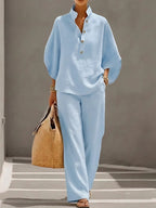 Adelaide | Classic Wide Sleeve and Pant Set 5