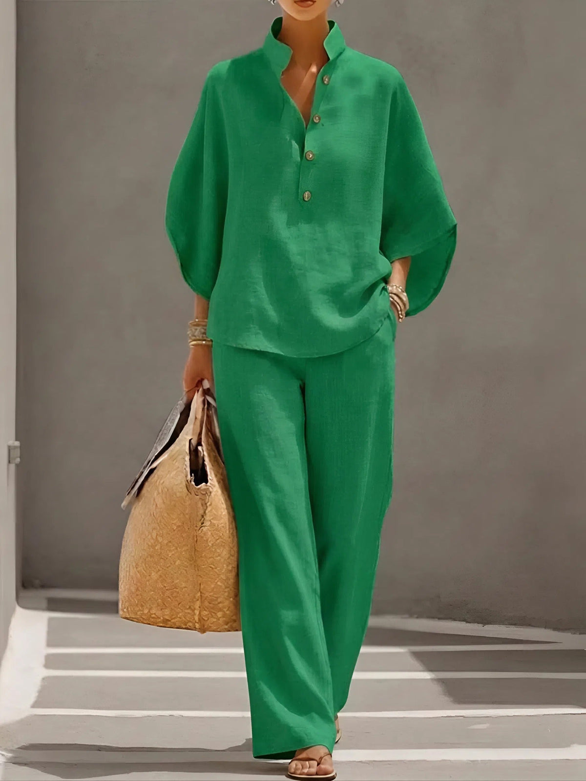 Adelaide | Classic Wide Sleeve and Pant Set 4