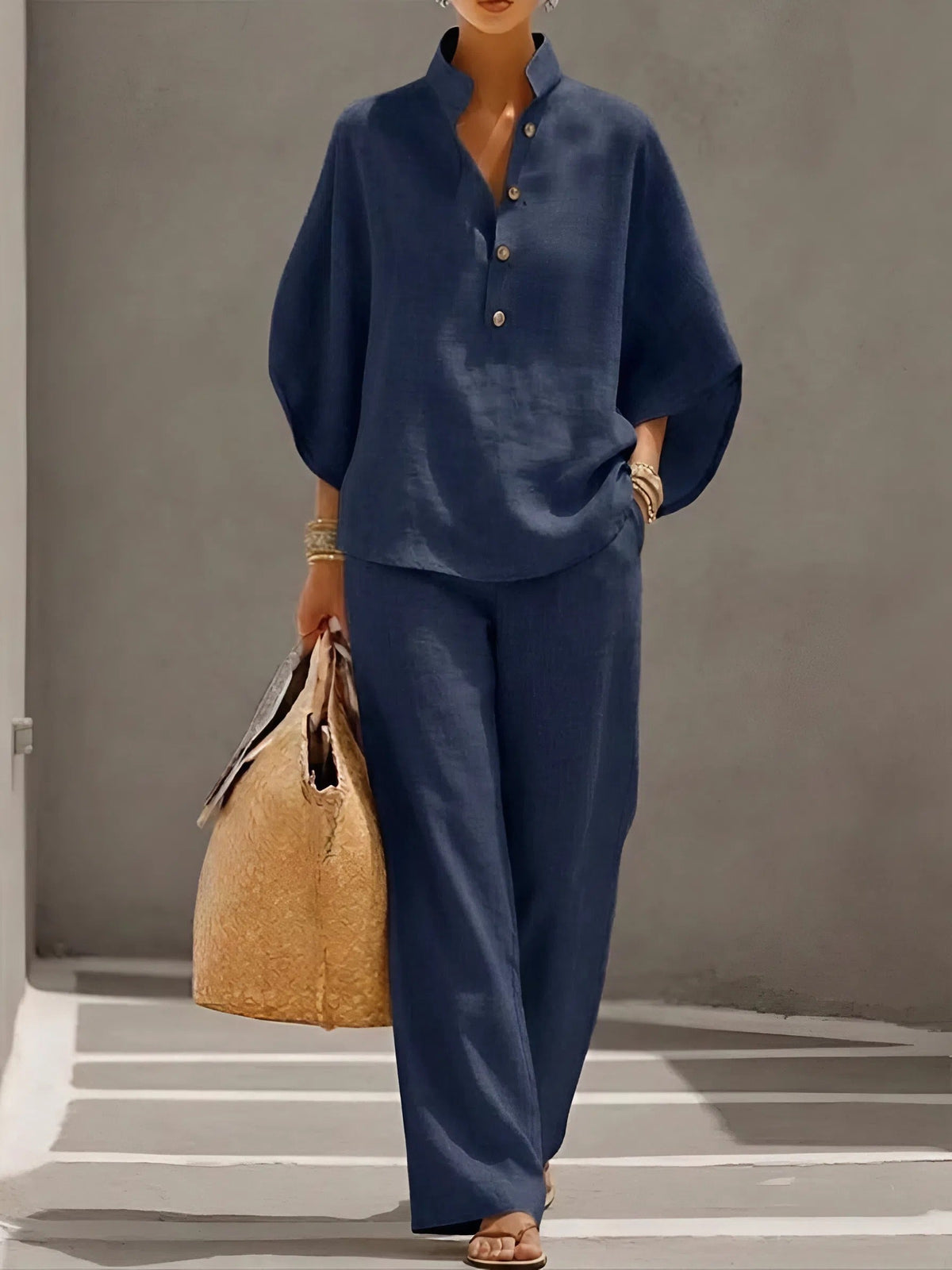 Adelaide | Classic Wide Sleeve and Pant Set 2