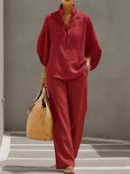 Adelaide | Classic Wide Sleeve and Pant Set 3