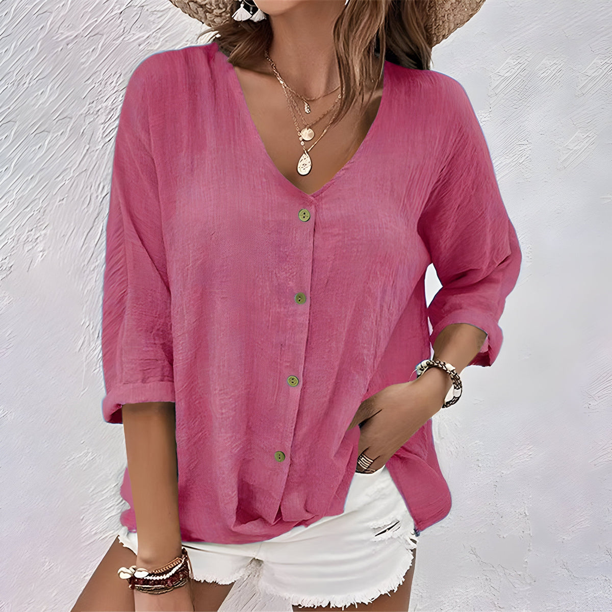 Bonnie | Casual Relaxed Button-Up Blouse 5