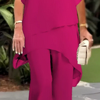 Rowena | Elegant Draped Palazzo Pants Set 9