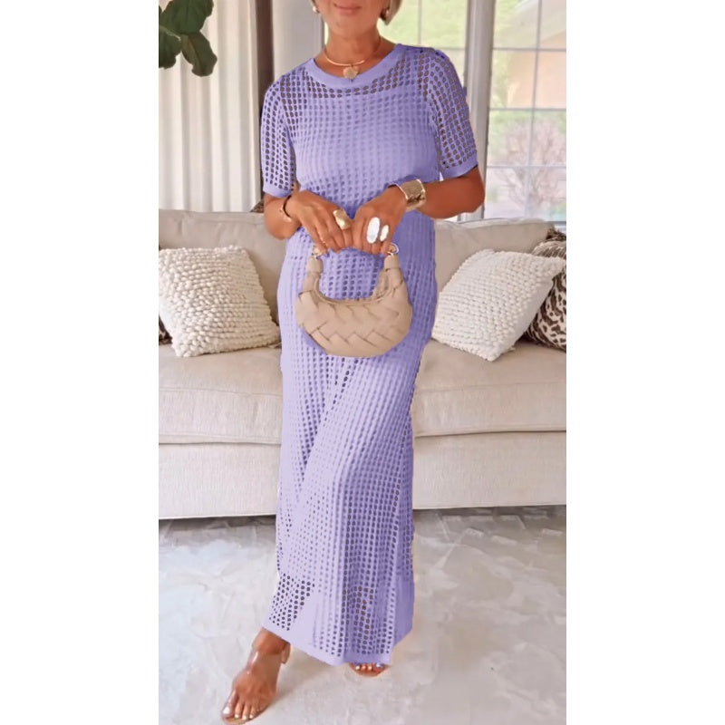 Pauline | Elegant Mid Sleeve Long Maxi Dress 1