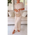 Pauline | Elegant Mid Sleeve Long Maxi Dress 4