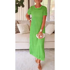 Pauline | Elegant Mid Sleeve Long Maxi Dress 5