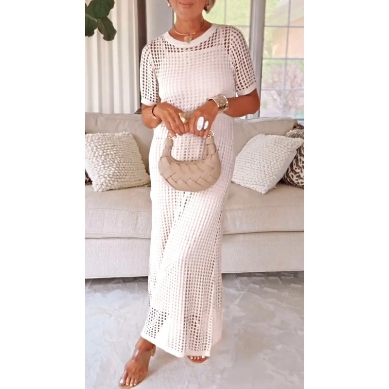 Pauline | Elegant Mid Sleeve Long Maxi Dress 7