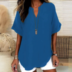 Margaux | Stylish Mid Sleeve V-Neck Blouse 2