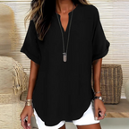 Margaux | Stylish Mid Sleeve V-Neck Blouse 3