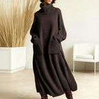 Women's Turtleneck Sweater Dress with Side Pockets 4