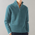 Men's Half-Zip Pullover Sweater with Ribbed Collar 3