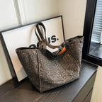 Leopard Print Tote Bag with Dual Handles 4