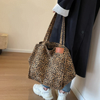 Leopard Print Tote Bag with Dual Handles 5