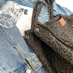 Leopard Print Tote Bag with Dual Handles 6