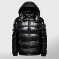 Men's Hooded Quilted Puffer Jacket with Zip Pockets 1