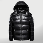Men's Hooded Quilted Puffer Jacket with Zip Pockets 1