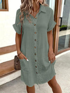 Araminta | Timeless V-Neck Blouse Dress 16