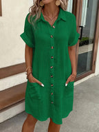 Araminta | Timeless V-Neck Blouse Dress 12